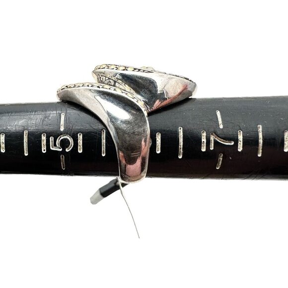 Samuel Benham Women Ring 18K Yellow Gold Sterling Silver Balinese Swirl Size 6 - Picture 6 of 6